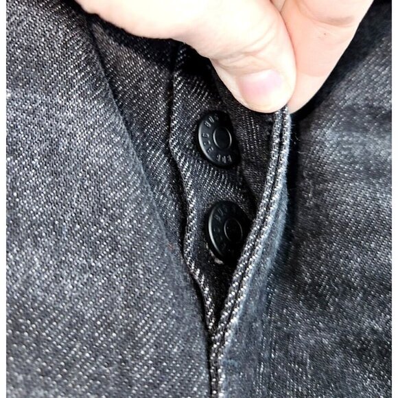 BDG Urban Outfitters Foldover V Front Jean Shorts Sz 29 8 Cut Offs Goth Punk NEW - Picture 7 of 16